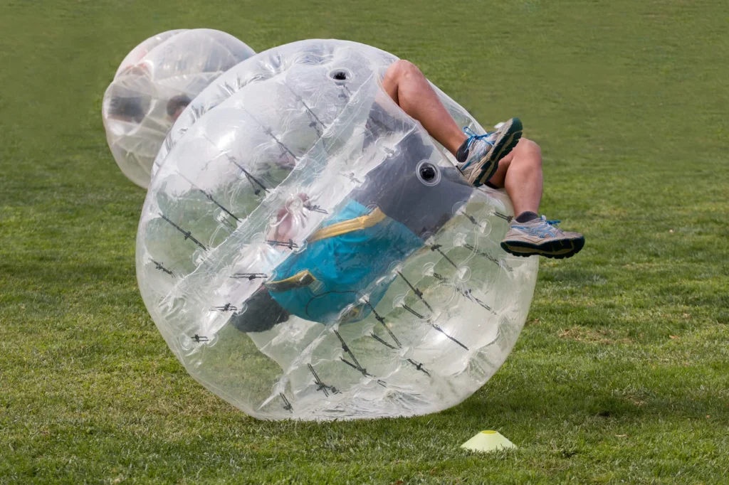 gioco del pallone da calcio a bolle